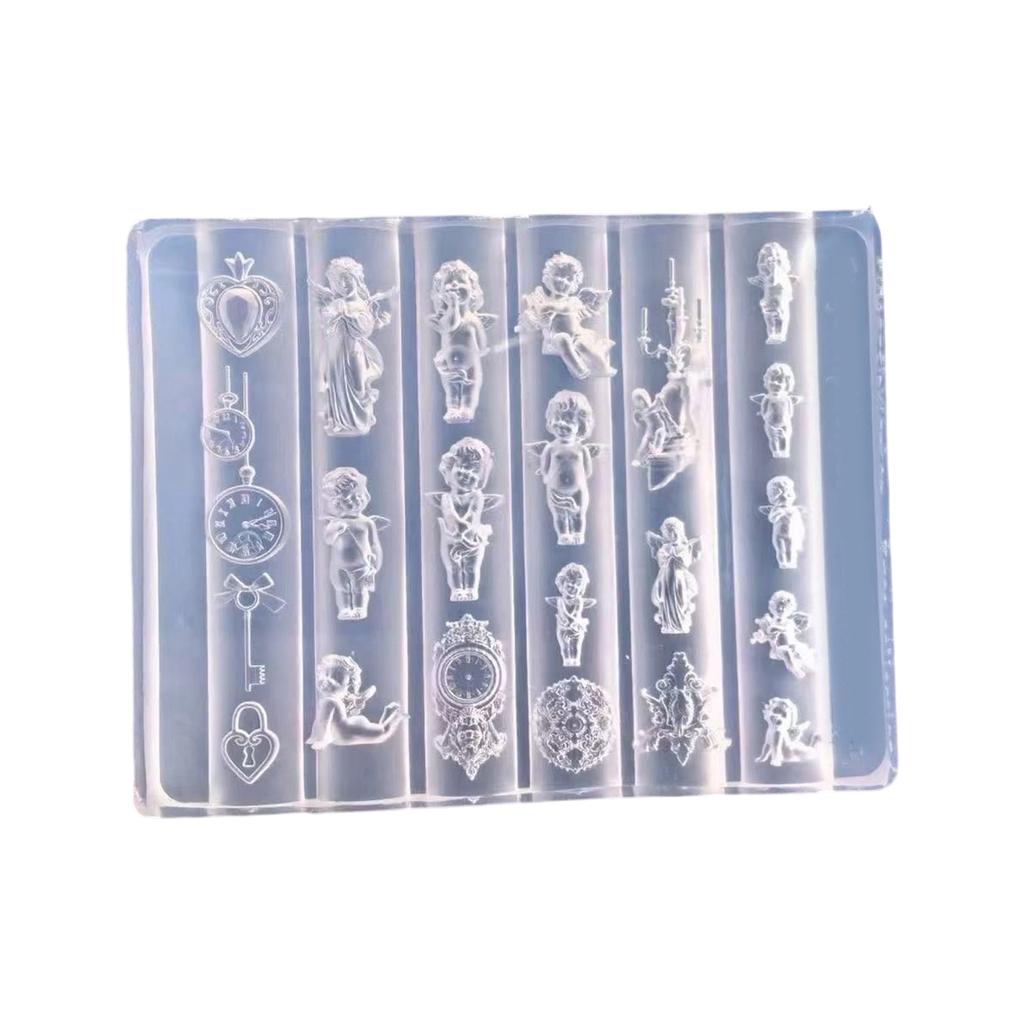 Silicone 3D Nail Embellishment Molds Delicate Shape Small Accessories Crafting Molds Present for Beauty Enthusiasts