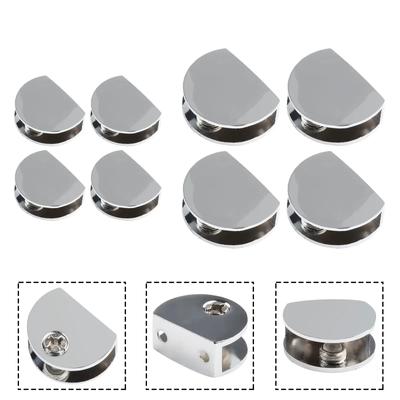 4 шт. зажим для стекла, зажимы для зеркала в ванной комнате, цинковый сплав, зажим для стекла, кронштейны для поддержки полки, держатель для мебельной фурнитуры толщиной 6-12 мм