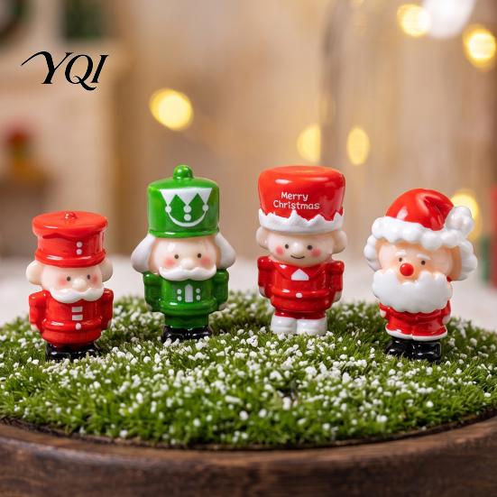 Holiday Decoration Supplies for Crafts Mini Christmas Figurines, Small Dollhouse Decorations, Micro Landscape Decorative Resin Pieces Crafting