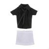 1/12 Female Figure Clothes ,Miniature Short Skirt Shirt with Tie ,Handmade ,Full Suit Outfit for 6''