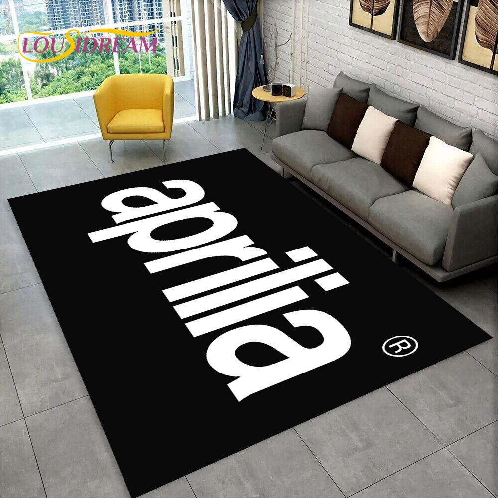 HD Ковер с логотипом мотоцикла Aprilia Racing для дома, гостиной, спальни, дивана, придверный коврик, декор, детский ковер, нескользящий коврик для пола 3D