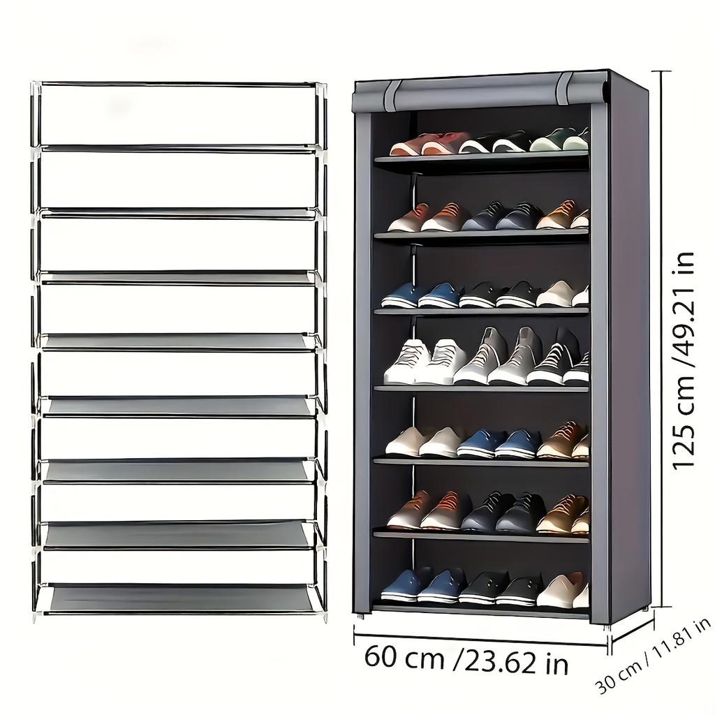 6/8 Layer Simple Shoe Rack Multi Layer Space Saving Economy Household Dustproof Storage Shoe Cabinet Dormitory Doorway Indoor Simple Cabinet