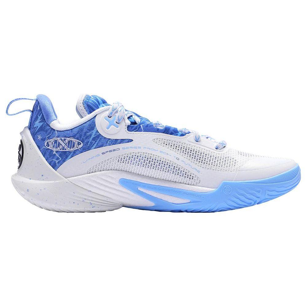 Баскетбольные кроссовки Li Ning Bipolar X Stagroup X Flash 10 Oso Fabric TPU Sky Support Durable Mid-Top для мужчин, белые, синие, ABAT085-17