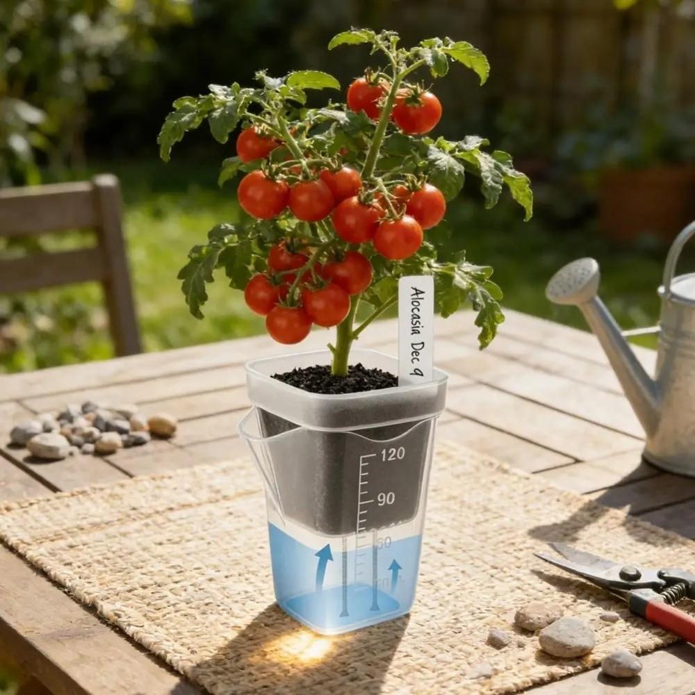 12 Set Dual Layers Self Watering Pots Clear Plastic Seedling Plant Pot  Plant Propagation