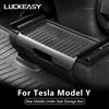 LUCKEASY For Tesla Model Y -2023 The Driver And Passenger Seats Rear Middle Storage Box Under Seat Trash Box Car Accessories