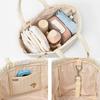 Travel Bag Diaper Storage Bag for Women Large Capacity Embroidery Pattern Handbag Pram Pushchair Hanging Bag Mom Bag