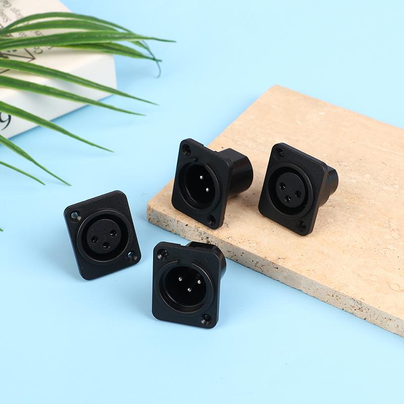 1 шт. Xlr 3-контактный штекерный разъем для панели аудио микрофона