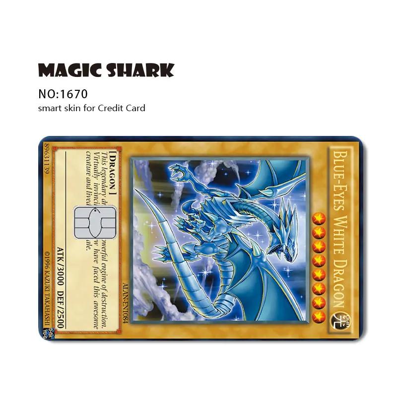 Magic Shark Fashin King Покер Деньги Игра Контроллер Дракон 3М Матовая Тонкая Наклейка Пленка Скин для Дебетовой Банковской Кредитной Карты