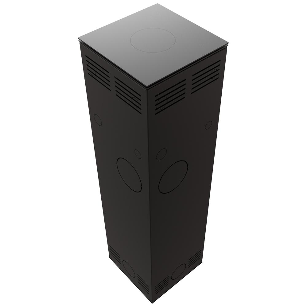 Wood burning steel stove KRATKI TORA/L 8 kW Ø 150 quartz sinter Nero Assoluto self closing door