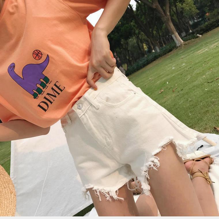 Летние женские джинсовые шорты, классические винтажные повседневные джинсы с высокой талией, женские шорты, брюки