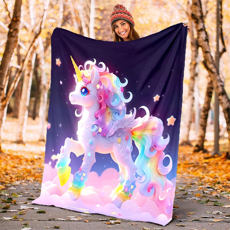 1PC Dream Unicorn blanket, al season lightweigh Poster blanket home office outdoor nap multifunc Poster blanketional blanket