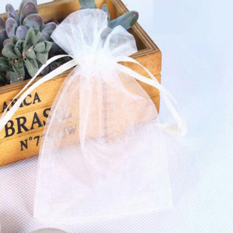 100 шт. свадебный рождественский подарок вытягиваемые органзовые мешочки ювелирные изделия упаковка дисплей
