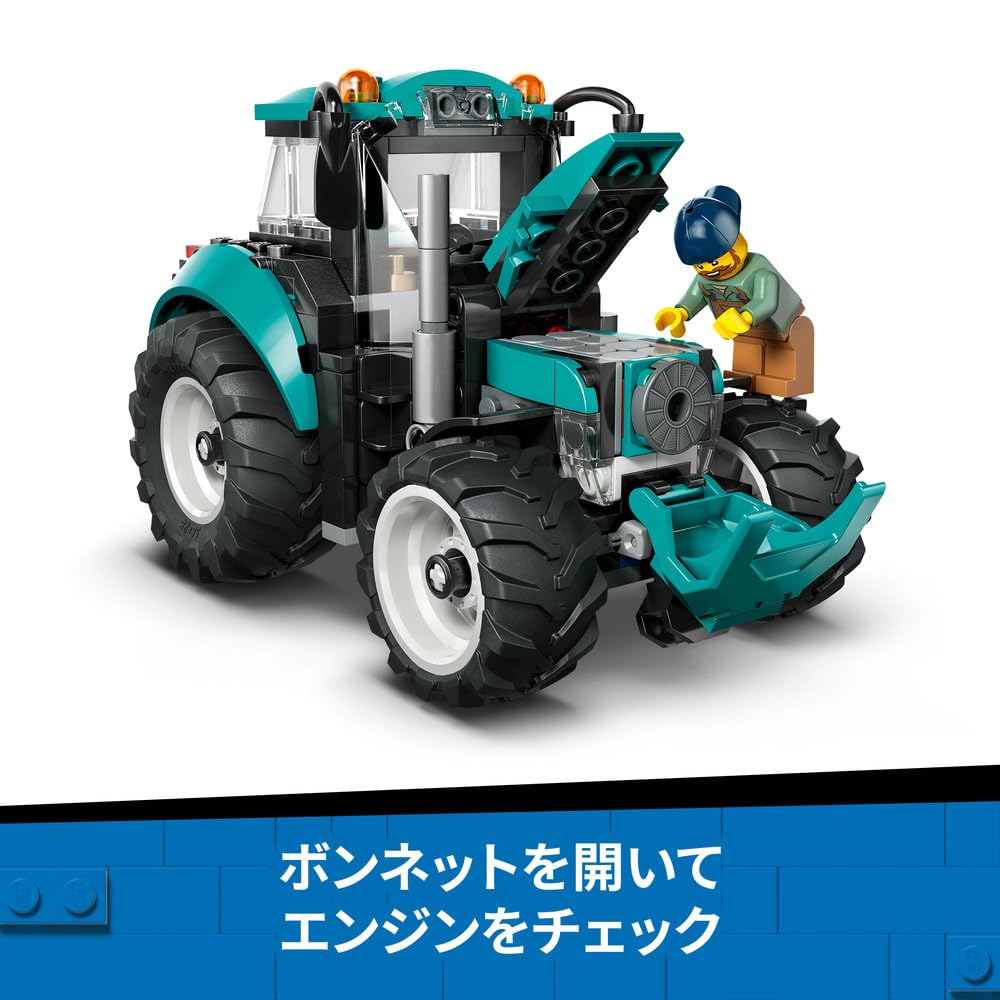 Игрушка LEGO City Трактор - Подарок на День Рождения, Строительные Блоки, Образовательная Игрушка для Мальчиков и Девочек, Возраст 6, 7, 8, 9, Транспортное Средство, Машина, Миниатюрная Машина, Декоратив