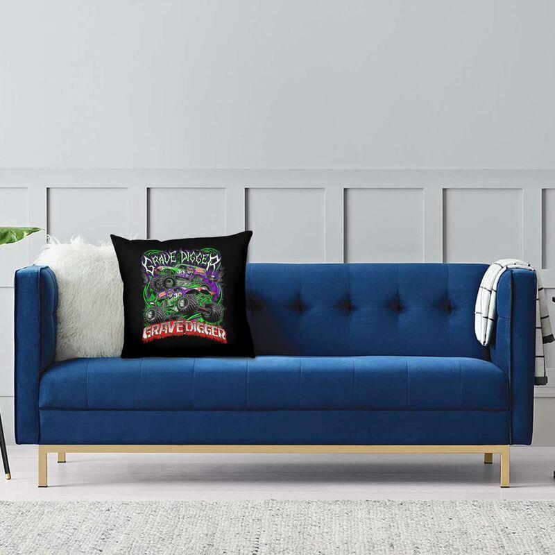 Чехол на подушку Monster Jam Grave Digger Монстр-трак 40x40 см Декоративный чехол для декоративной подушки с 3D-печатью для дивана, двусторонний