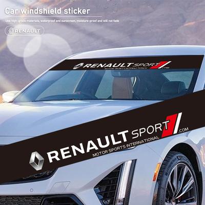 1Pcs Car Sticker Front Windshield Decorative Decal For Renault Clio Koleos Megane Espace QM6 Kadjar Captur Duster Laguna Scenic Y999
