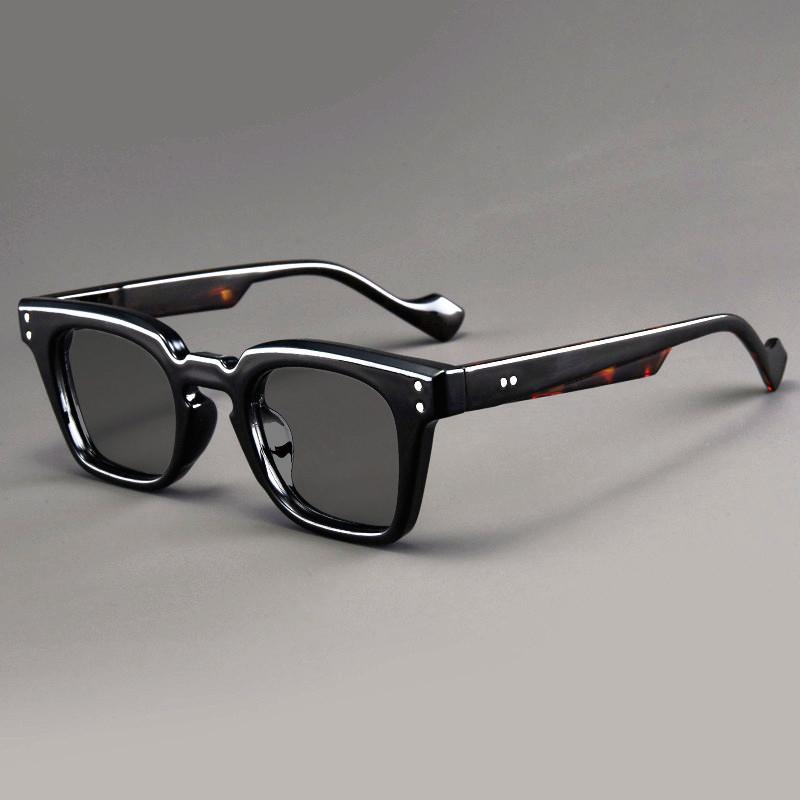 Ретро HD Квадратная оправа Солнцезащитные очки для мужчин Уличные Нейтральные Высококачественные Защита от УФ-лучей Оттенки Диоптрии от 0 до -4.0