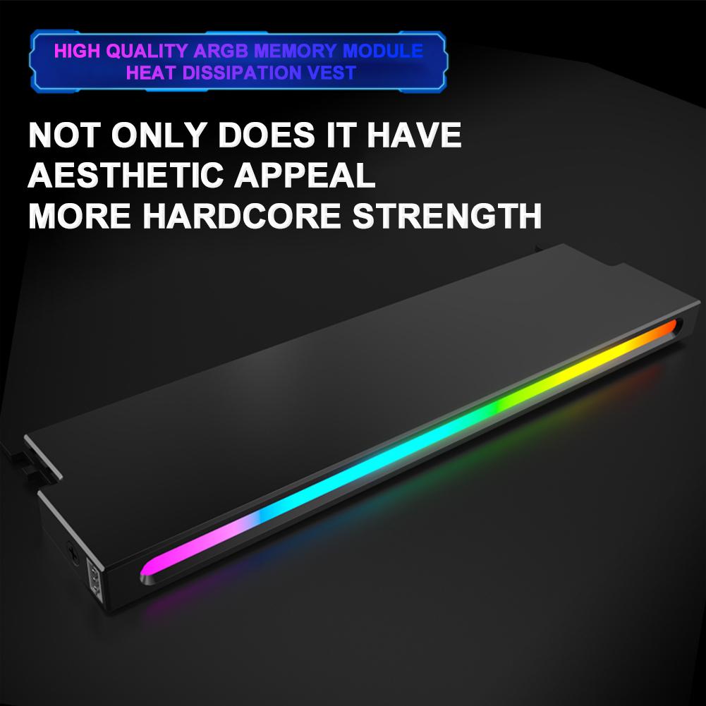 Модуль памяти радиатор 5V 3PIN ARGB AURA Sync алюминиевый сплав модуль памяти кулер DDR3 DDR4 DDR5 для настольного компьютера ПК память