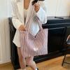 Korean Striped Shoulder Bag Large-Capacity Versatile Casual Tote Bag For Women