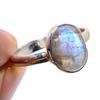 Кольцо из чистого серебра 925 пробы с натуральным лабрадоритом, размер 8, A6s97