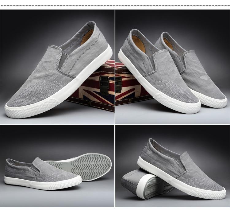 Новые осенние повседневные парусиновые кроссовки мокасины прогулочная мужская обувь слипоны впитывающие пот дышащие мужские туфли Zapatos De Hombre