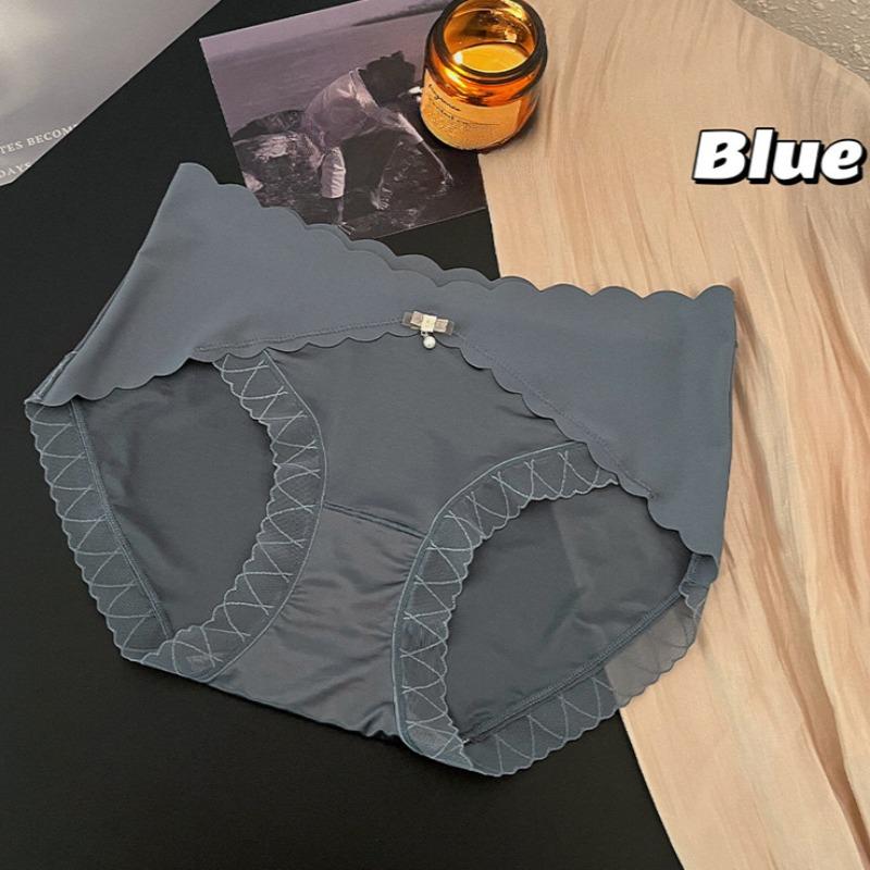 Lace Underwear Women's Panties Light Luxury Satin Elegant Breathable Mulberry Silk Crotch Seamless Comfortable Hip Hugging Triangle Pants