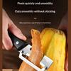 Stainless Steel Flat Edge Vegetable Peeler Potato Slicer Knife Easy Grip Handle Melon Grater for Quick Fruit Prep