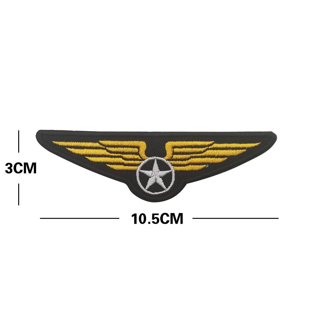 Aviation Pilot Insignia Embroidered Velcro Armband Patch - Tactical Military Fan Morale Badge