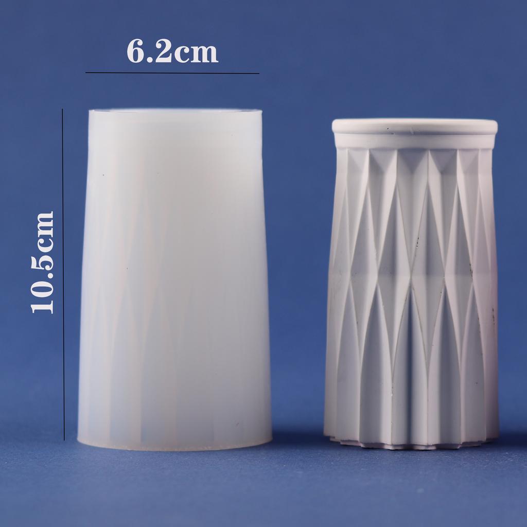Hexagon Diamond Vases Silicone Molds for DIY Plaster Concrete Pen Holder Planter Mould Home Decor Ornament Handmade Gift