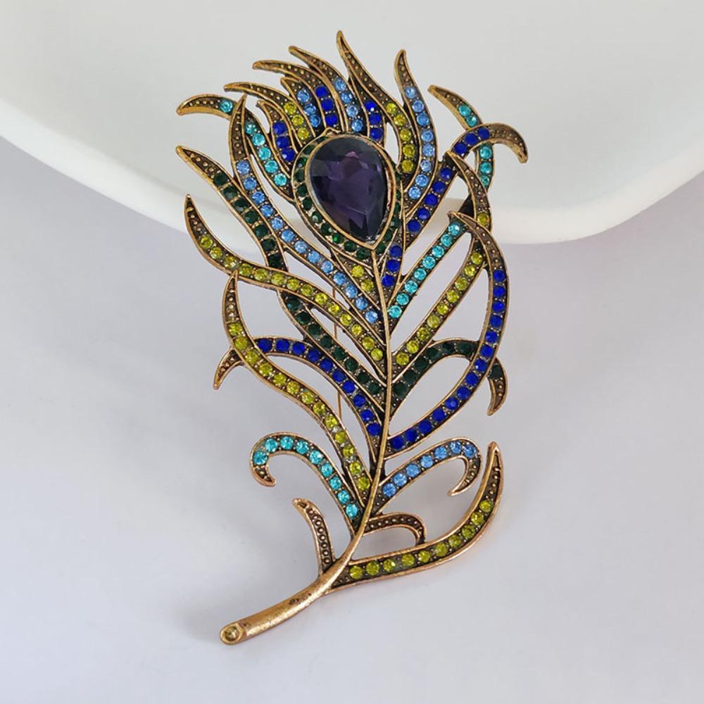 Elegant Colorful Peacock Brooch Colorful Peacock Lapel Pins Wedding Gifts