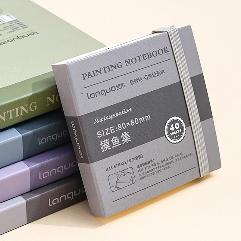 250Gsm Бумага разрываемая тетрадь для рисования Справочник 40 листов Профессиональный толстый картон Акварельный альбом для рисования Граффити Мини-книги