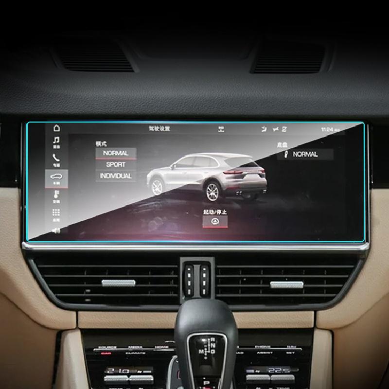 Для Porsche Cayenne 2018- Защитная пленка для GPS-навигации автомобиля, Защитная пленка из закаленного стекла для ЖК-экрана, Пленка против царапин, Аксессуары