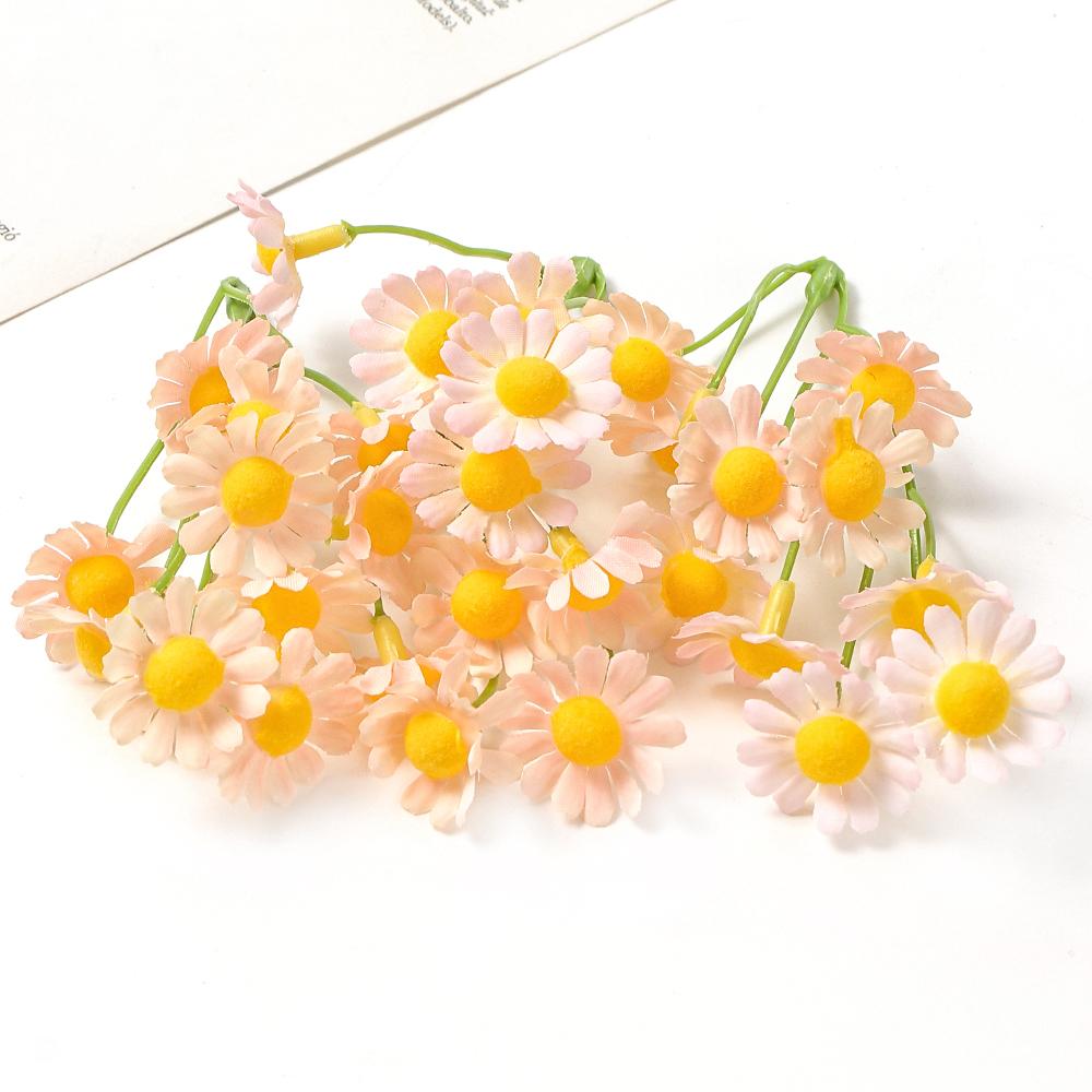 10pcs Artificial Flowers White Beauty Silk Chrysanthemum Simulation Daisy Fake Flowers Decoration For Home Garden Office Decors