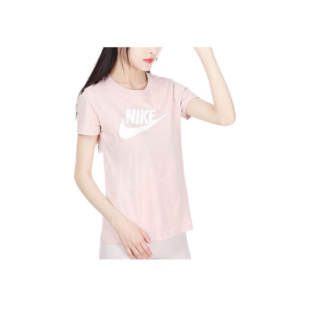 Nike Дышащая повседневная футболка с круглым вырезом и коротким рукавом, женские топы Oxford-Pink BV6170-601