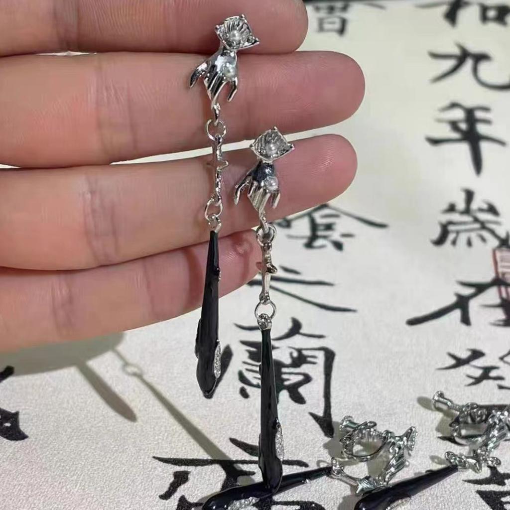 Серьги Yunzhiyu Yu Shuxin в новом китайском стиле, нишевый древнекитайский стиль, уникальные серьги с бахромой, холодные серьги, женские