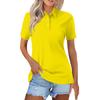 Women's Fashion Casual Lapel Short Sleeve Solid Color Shirt Women's Button Up Tops