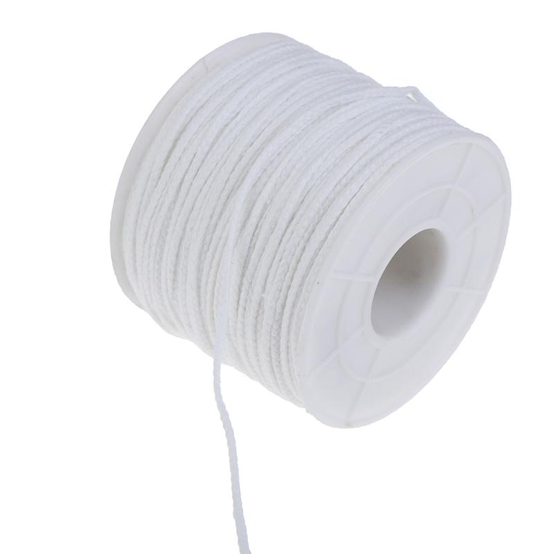 61 м хлопчатобумажная оплетка для свечей, катушка с фитилем, без дыма, принадлежности для масляных ламп своими руками