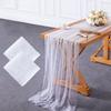 Pearl White Gauze Table Runner Veil and Mesh Yarn Tablecloth Decoration
