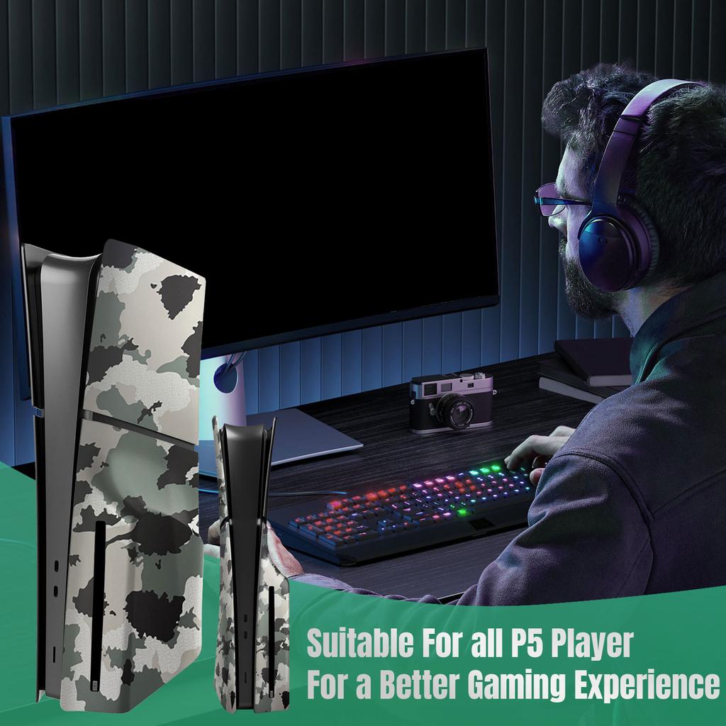 Жесткая пластиковая лицевая панель для PS5 Slim с дисководом, защита от царапин, чехол-протектор для консоли, пылезащитный чехол, сменный корпус