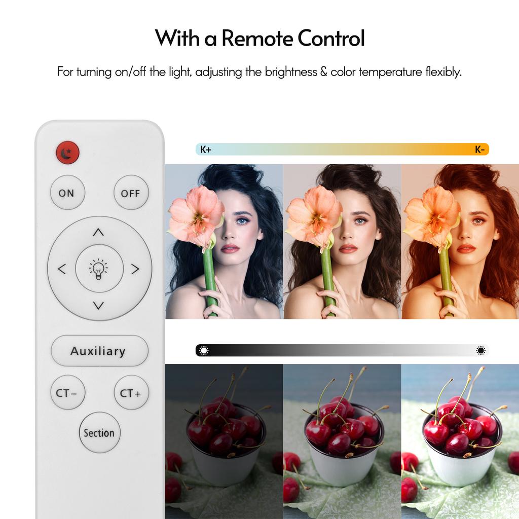 Компактный комплект освещения для фотосъемки Комплект освещения для софтбокса с двухцветным светодиодом температуры 45 Вт, 3200–5600 К