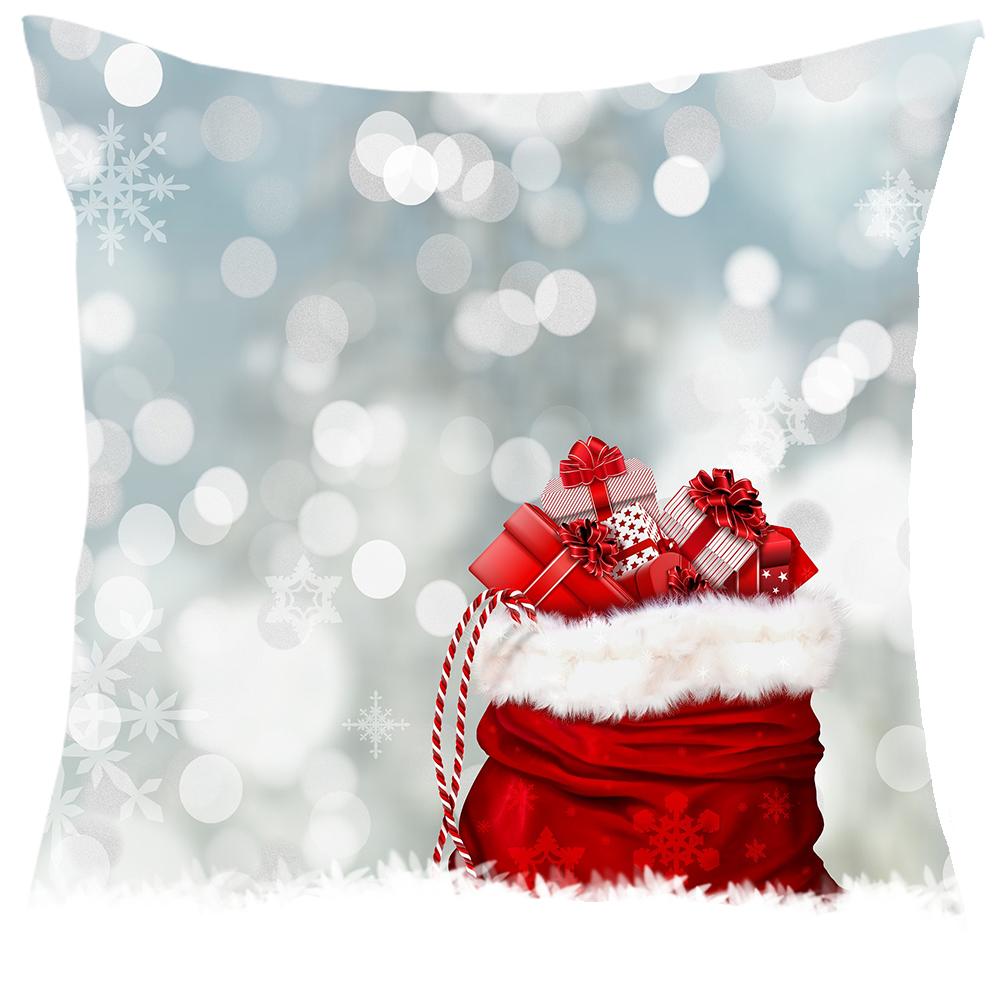 Рождественское украшение милый Санта олень принт наволочка для подушки дома гостиная диван украшение наволочка 45x45 см