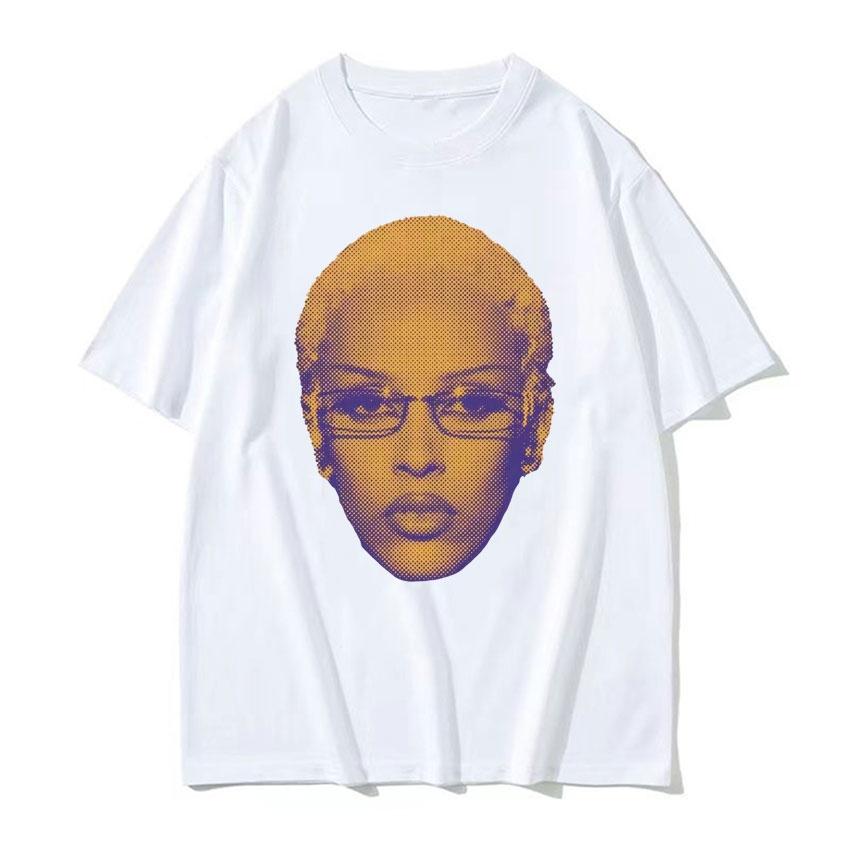 Retro Rapper Doja Cat Face Graphic Tee Shirt Unisex Unisex 90s Fashion Classic T Shirts Male Casual High Quality Y2k Clothes Tops