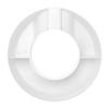 Practical Snacks Container with 4 Dividers Cup Snacks Bowl Office Snacks Organizers Plastic Texture for Outdoor Snacking