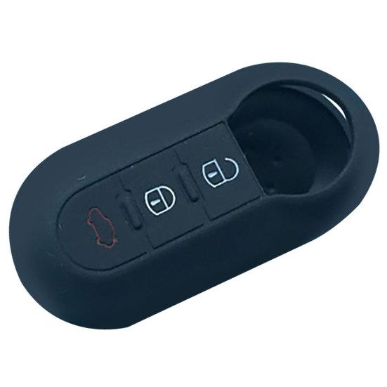 Силиконовый откидной чехол с 3 кнопками и дистанционным автомобильным брелоком для Fiat 500