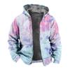 Мужская куртка с принтом тай-дай, мужская весенне-осенняя повседневная трендовая куртка на молнии с капюшоном