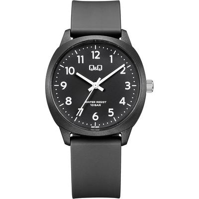 Черные часы Citizen Q&Q V52A-500VK, водонепроницаемость 10 АТМ, легкие, с легко читаемым циферблатом, простой дизайн