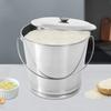 Ведро из нержавеющей стали 20 л с крышкой - Самостоящее, вместимость 5,28 галлона, для хранения, лейка для фермы, молочного хозяйства, пивоварения