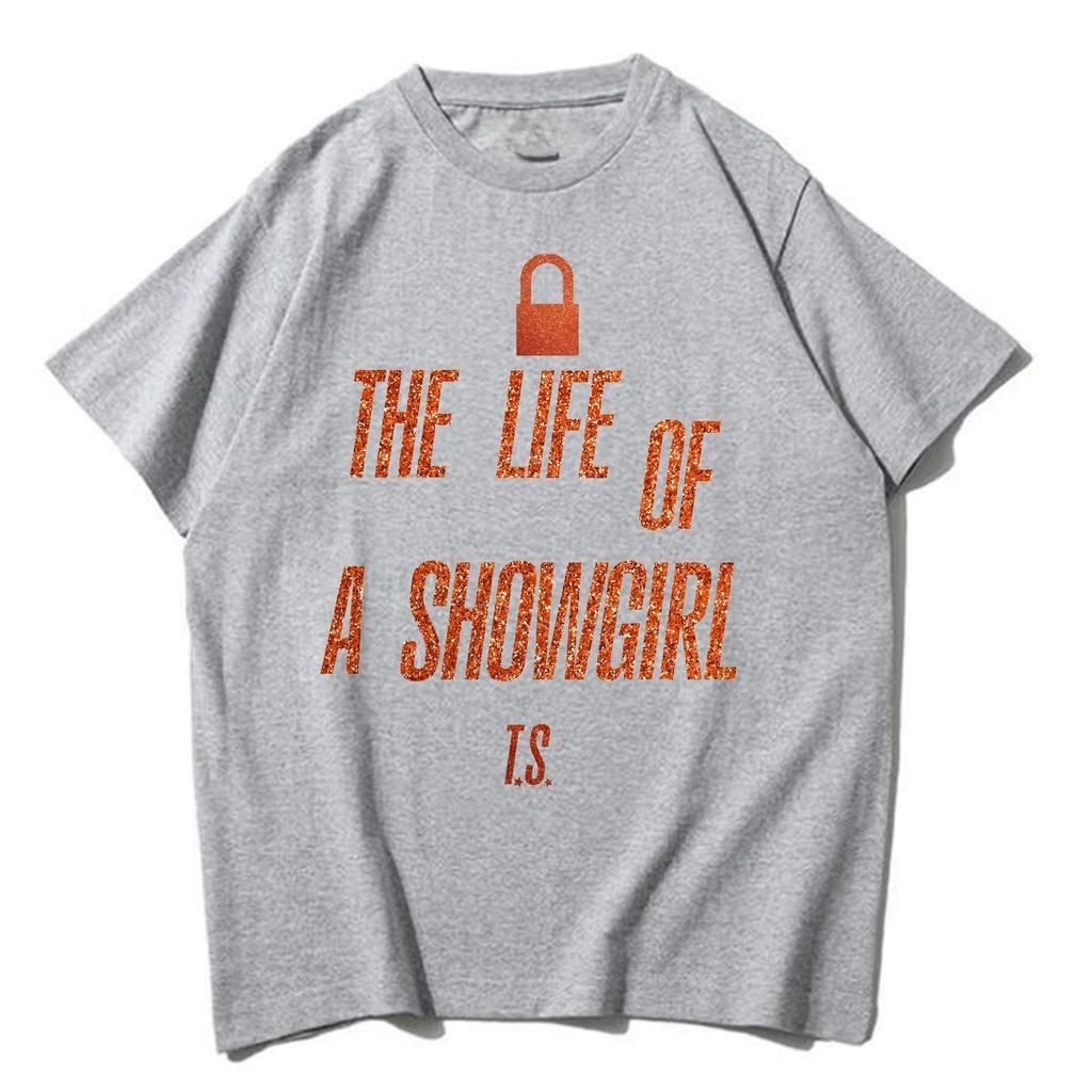 Taylor New Ablum The Life of A Showgirl Fashion Summer Women CottonT Shirt HarajukuTrend T.S O-Neck Casual Short Sleeve Top