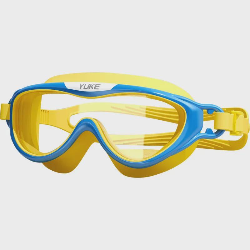 Оригинальная детская шапочка для плавания и очки Yuke Cartoon из искусственной кожи с защитой ушей