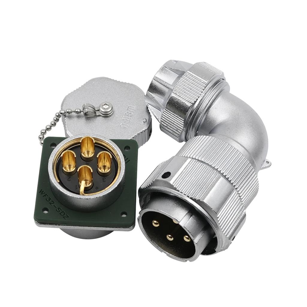 WEIPU WY32 TU/Z Waterproof 90 Degree Right Angle 4 6 8 10 11 12 13 19 Pin Aviation Connector M32 Signal Adapter Power Charger