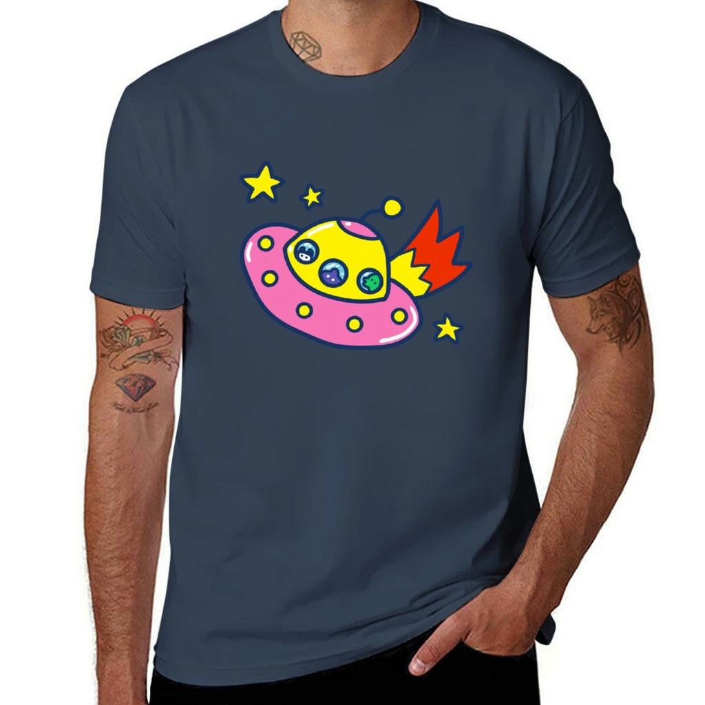 Tamagotchi Ufo Spaceship Tshirt Dry Fit Running Short Sleeve Top